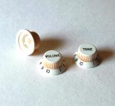 Aged 54/55 3 Spokes Bakelite Style Relic ® Knobs Set  to fit Strat ® 