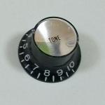 Inch Reflector Knob Tone Black 