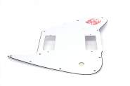 White Non Reverse FB Pickguard Mini HUM With Toggle Switch Hole Red Logo to fit Firebird ® 