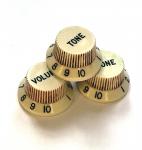 Parchment Aged Knob Set to fit Strat ® 