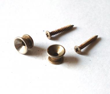 Aged Strap Buttons Set of Two with Screws  to fit Strat ® 