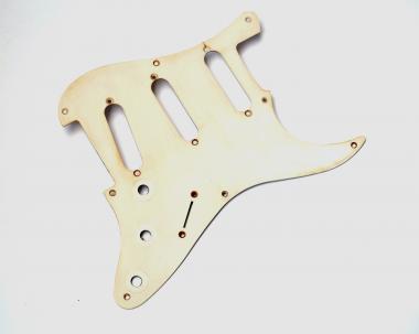 Aged Pickguard 50s SC White 1Ply 2.0 mm 