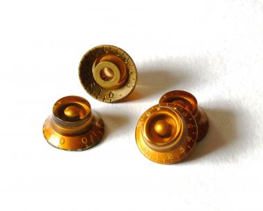 Aged GOLD BELL Knobs Set (4) to fit Les Paul ® 