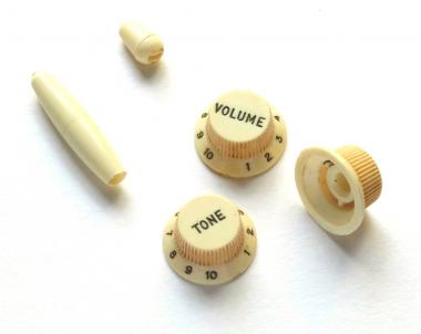 Aged 62 SC Nylon Knobs Set to fit Strat ® 