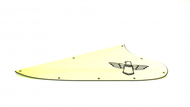Ivory Plain T Bird Pickguard 3 Ply Black Logo to fit Thunderbird ® 
