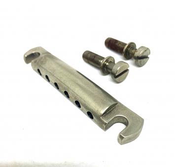 Aged Aluminium Tailpiece  Mit Stahl Gewinde Bolzen – Nickel – Set passend für Les Paul ® 