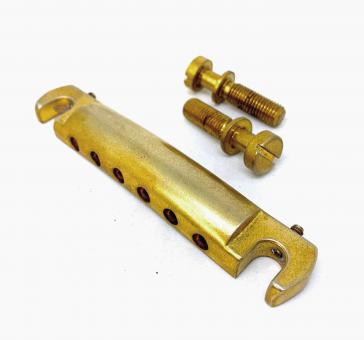Aged Aluminum Wraparound Tailpiece With Aged Steel Studs  – Gold – to fit Les Paul ® 