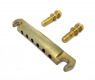 Aged Aluminum Tailpiece With Steel Studs – Gold – Set to fit Les Paul ® 
