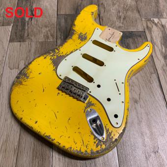 Franchin Mercury Heavy Relic ®  Alder S-Type Guitar Body 100% NITRO Monaco Yellow 