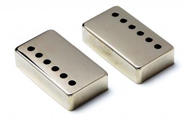 50mm Nickel Silver PAF Cover Set Nickel (2) for Les Paul ®, Duncan, Di Marzio and more 