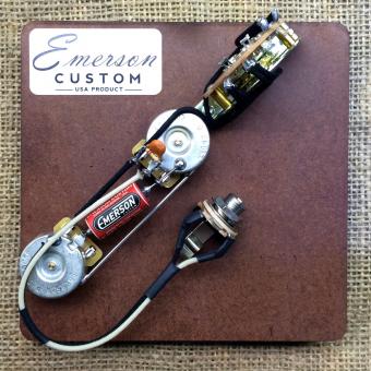 Emerson Custom  Prewired Kit T3  Reverse Control Layout  250k  to fit Tele ® 