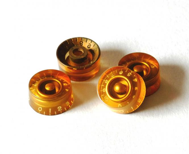Aged GOLD SPEED KnobS Set (4) to fit Les Paul ® 