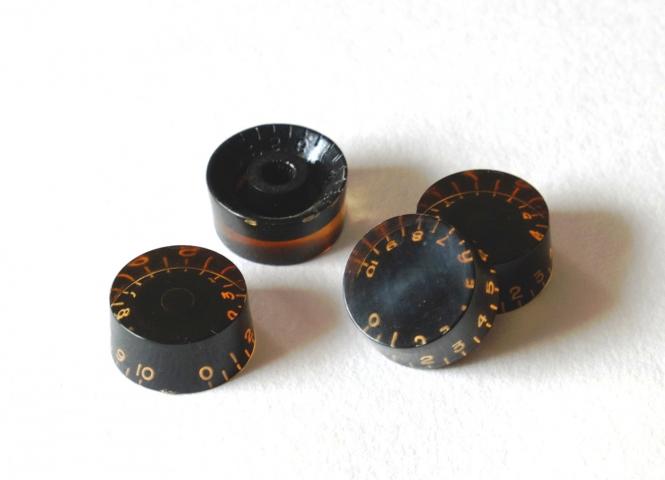 Aged BLACK SPEED KnobS Set (4) to fit Les Paul ® 