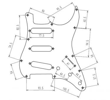 Guitarslinger Products | Premium Aged 60s Pickguard Torlam S5962